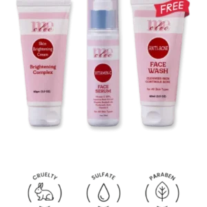 Combo 2 (Skin Brightening Cream + Vitamin-C Face Serum + Face Wash - Free)