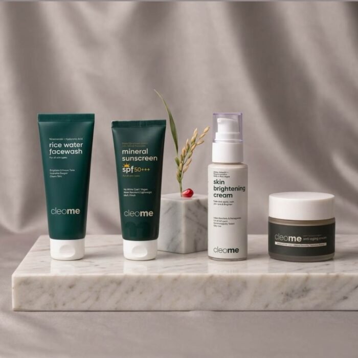 Cleome all in one_ face wash, sunscreen, skin whitening cream and anti aging cream Cleome all in one_ face wash, sunscreen, skin whitening cream and anti aging cream