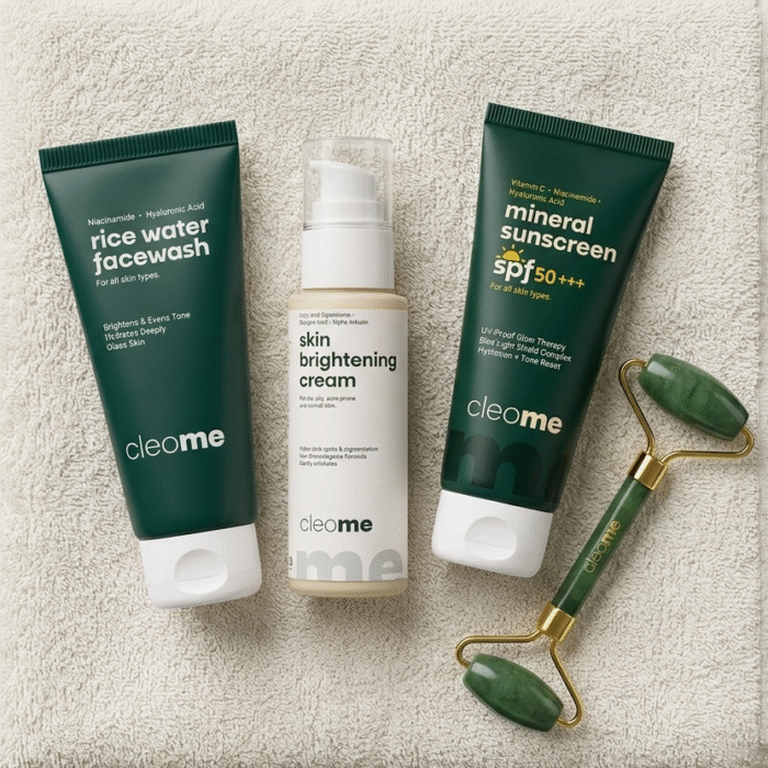 Shop best skincare for Indian skin with sunscreen and brightening cream